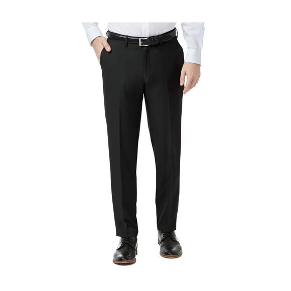 Haggar Men’s Pants Performance Comfort 4 Way Stretch Straight Fit 32 X 30 Black - Picture 1 of 5